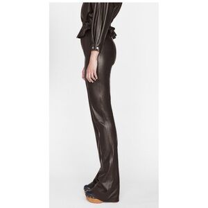 FRAME Brown Women's Leather Pants